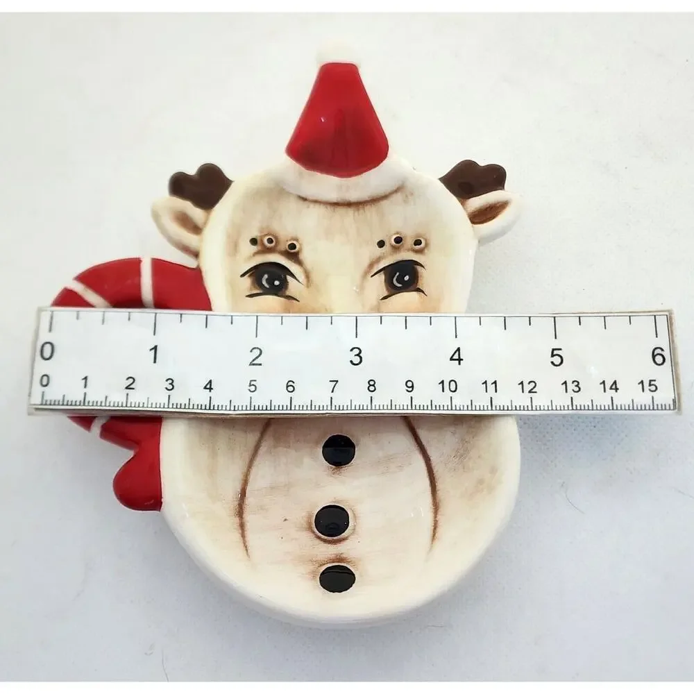 Transpac Johanna Parker Christmas Reindeer Spoon Rest Tea Bag Holder Ceramic 6